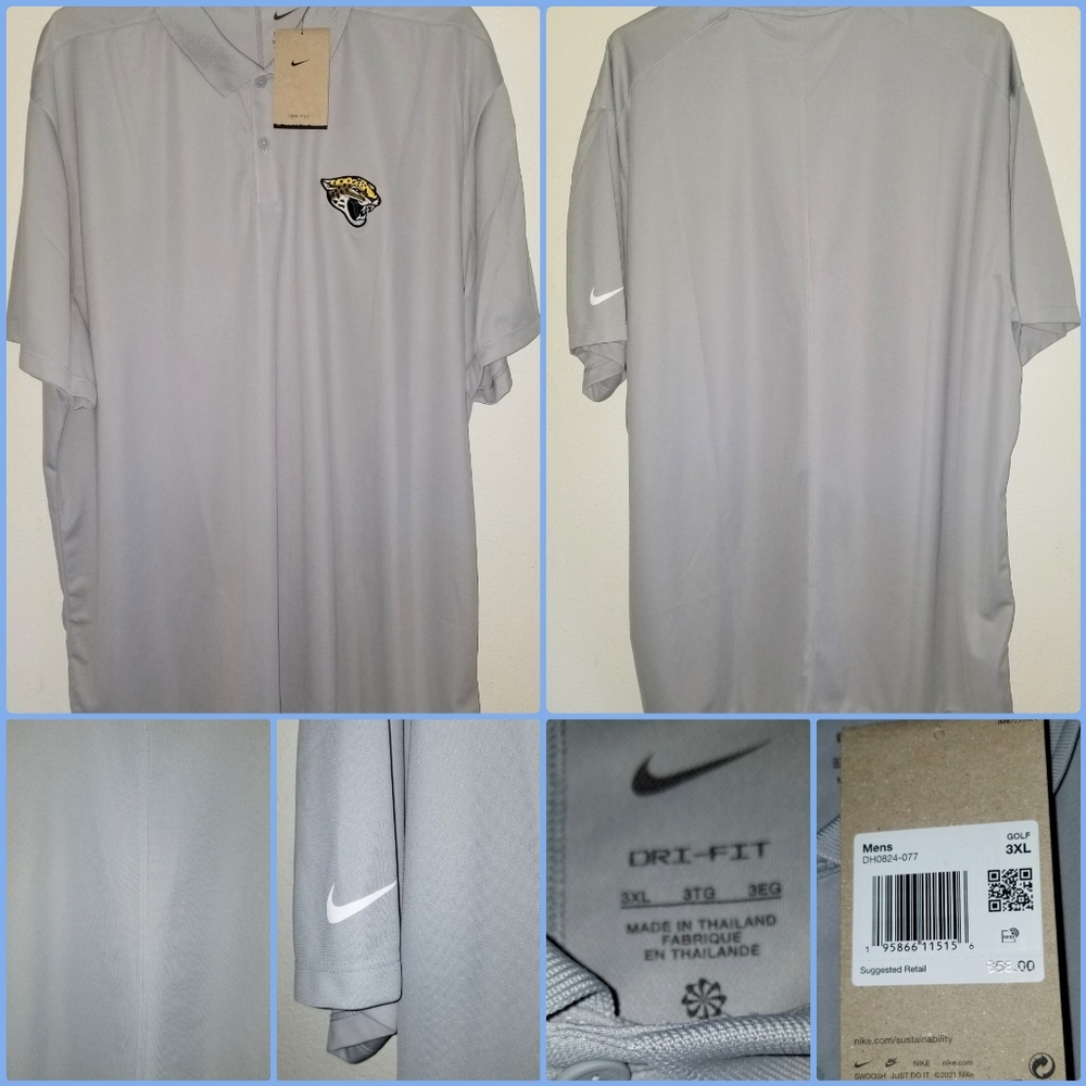 NWT NIKE DRIFIT JAGUARS POLO SIZE 3XL